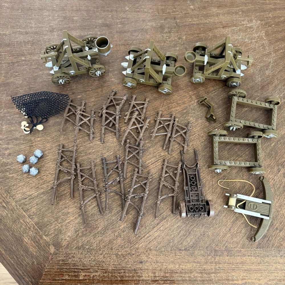 25+ Lot Mega Bloks Dragon Krystal Wars Catapults Wagon Base Extras